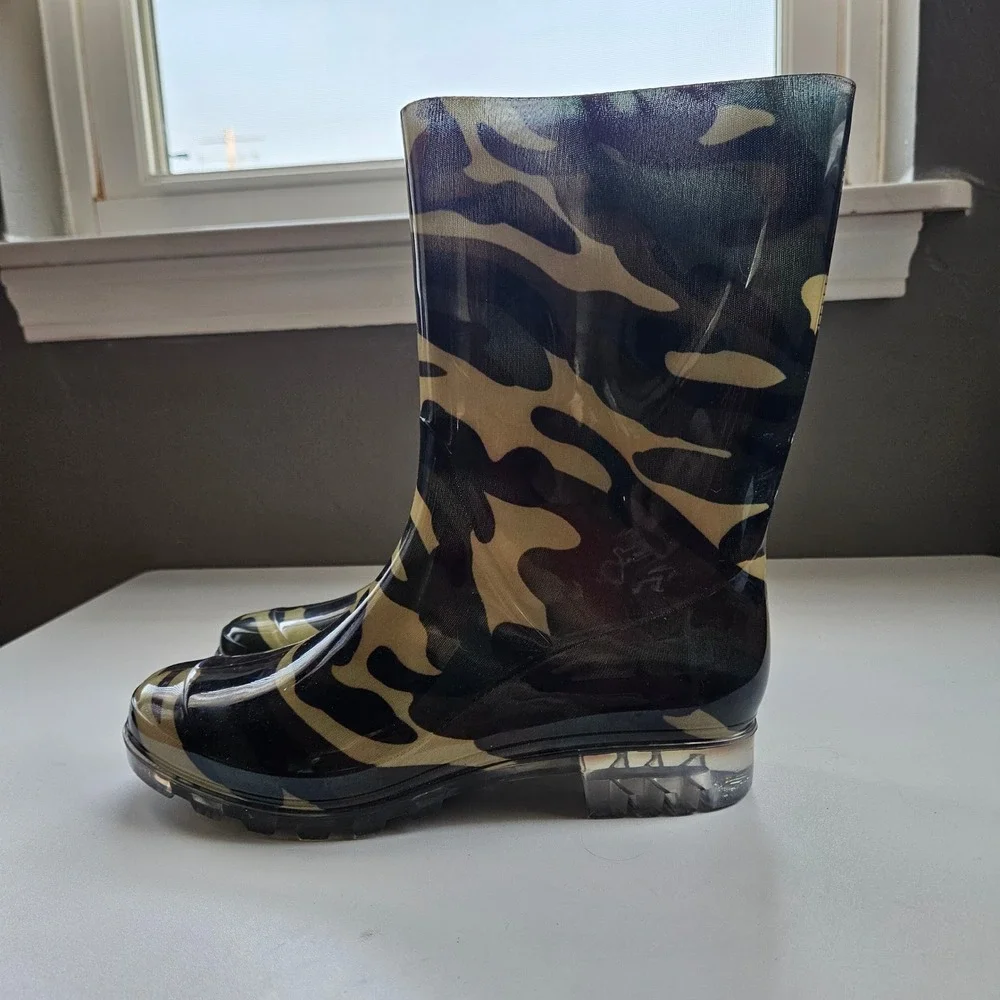 Corkys Camo Rain Boots Womens 7 Camouflage Waterproof Military Combat Indie